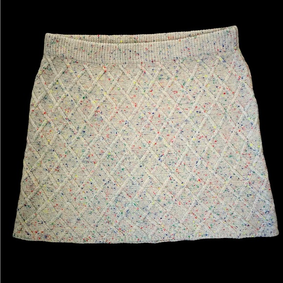 Bobbles & Lace Funfetti Beige Mini Skirt Size M - Picture 1 of 4